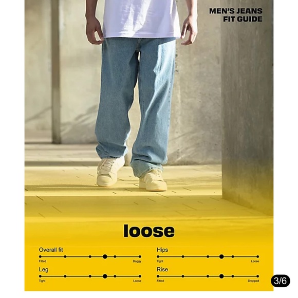 Empyre Mens Loose Fit Scramble Grey Skate Jeans Size 36 - Picture 9 of 11